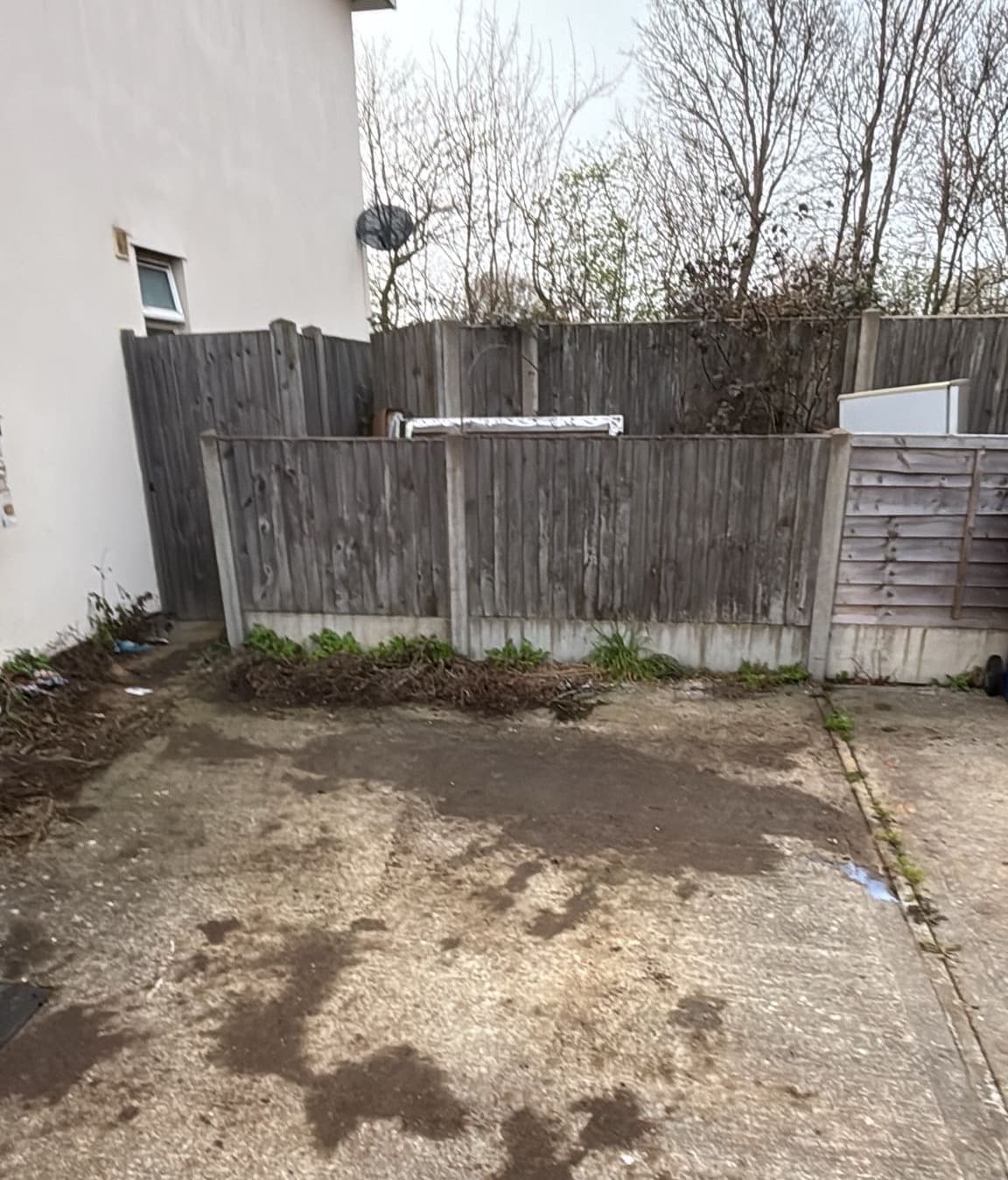 Same driveway completely cleared after clearance