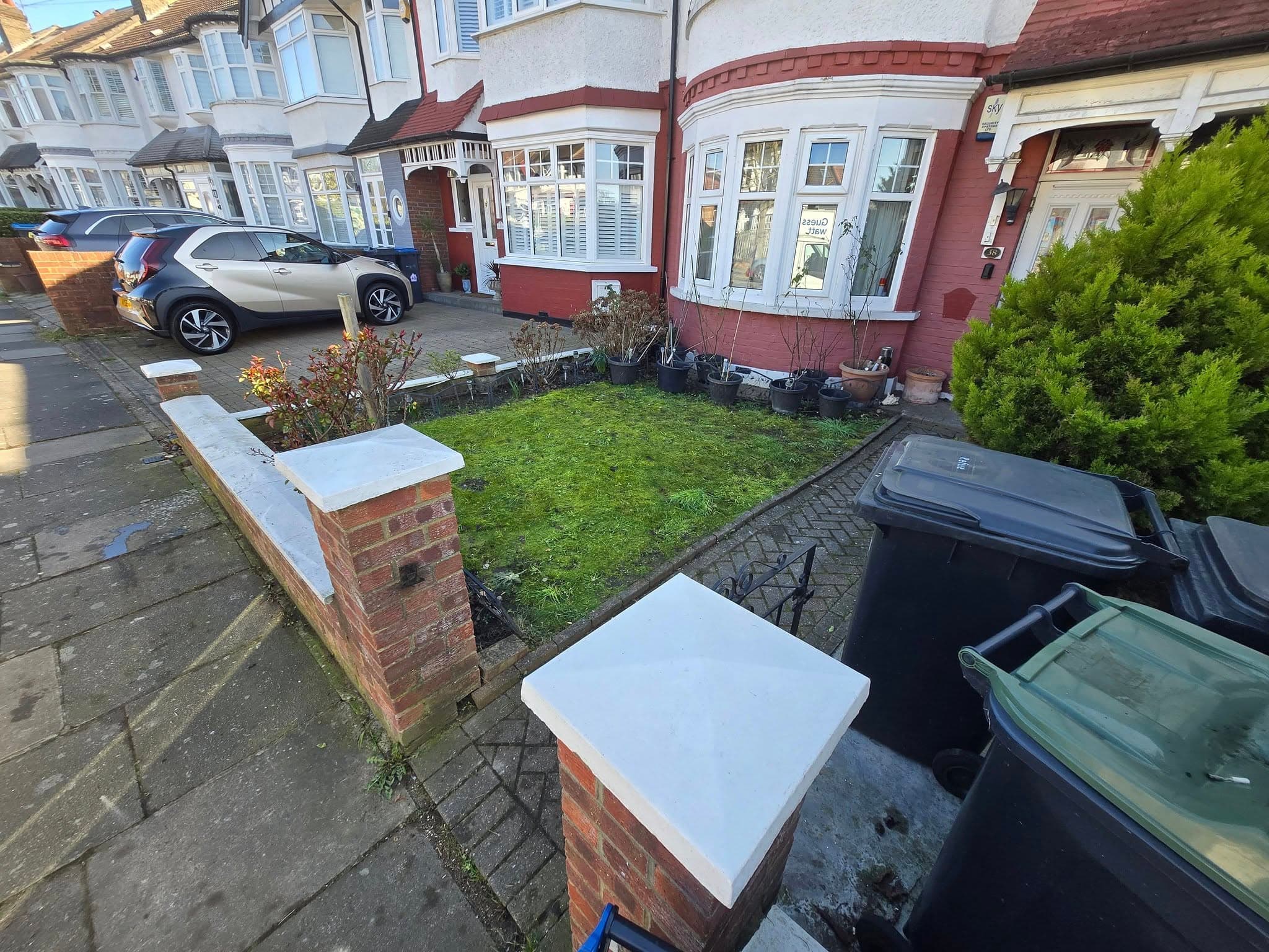 Same front garden completely cleared after clearance